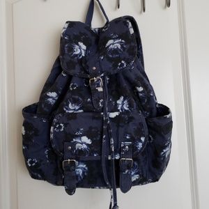 Blue Floral Backpack